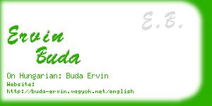 ervin buda business card